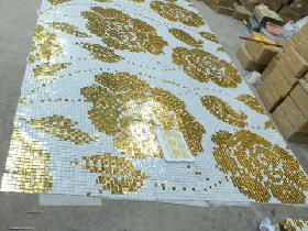 Golden Leaf Mosaic Pattern for Hamam 070