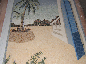 Marble Hammam Mosaic Pattern 017