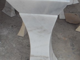 White Marble Pedestal Sink