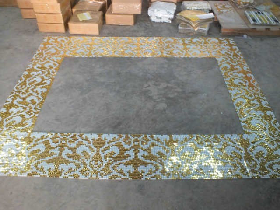 Luxury Golden Mosaic Hammam Wall 013