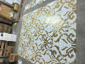 Gold Mosaic Hammam Wall Decoration 019