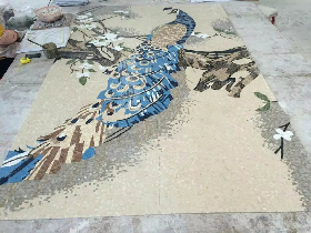 Marble Hammam Mosaic Pattern 008