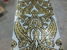 Real Gold Mosaic Hammam Wall 009