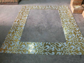 Luxury Golden Mosaic Hammam Wall 014