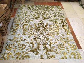 Luxury Golden Mosaic Hammam Wall 019