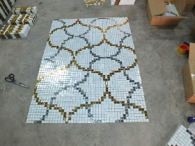 Golden Leaf Mosaic Pattern for Hamam 020