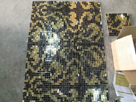 Gold Mosaic Pattern Hammam 037