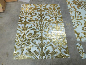 Gold Mosaic Hammam Wall Decoration 029