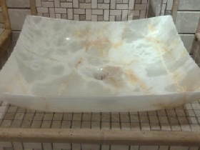 White Onyx Zen Sink