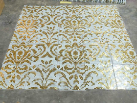 Luxury Golden Mosaic Hammam Wall 011
