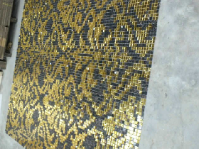Gold Mosaic Pattern Hammam 040