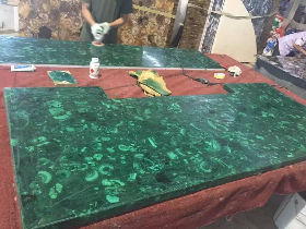 Malachite Gemstone Recpetion Desk