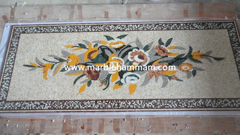 Marble Hammam Mosaic Pattern 002