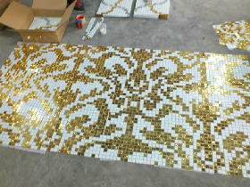 Gold Mosaic Hammam Wall Decoration 011