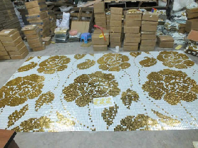 Golden Leaf Mosaic Pattern for Hamam 071