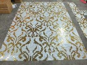 Gold Mosaic Hammam Wall Decoration 017
