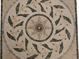 Marble Hammam Mosaic Pattern 018