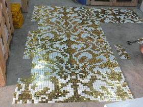 Gold Mosaic Hammam Wall Decoration 024