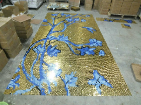 Glass Art Mosaic Wall Mural Hammam 017