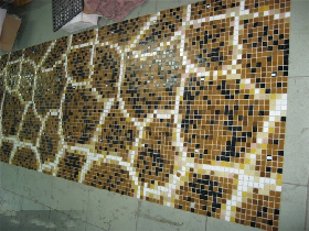 Leopard Print Glass Mosaic Pattern 006