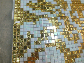 Gold Mosaic Hammam Wall Decoration 012