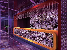 Violet Amethyst Gemstone Reception Counter