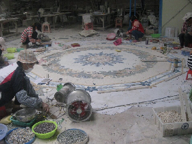 Marble Hammam Mosaic Pattern 011