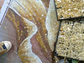 Glass Art Mosaic Wall Mural Hammam 025