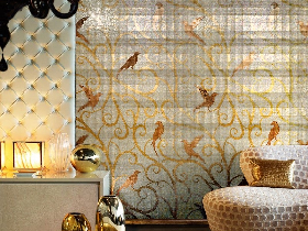 Real Gold Mosaic Hammam Wall 006