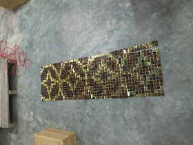 Golden Leaf Mosaic Pattern for Hamam 006