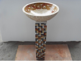 Marble Mosaic Pedestal Sink
