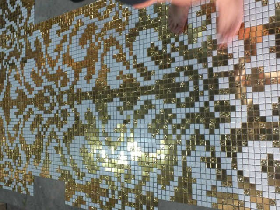 Gold Mosaic Hammam Wall Decoration 022