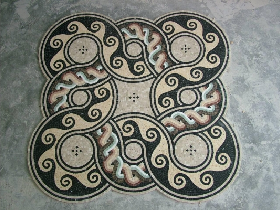 Marble Hammam Mosaic Pattern 022