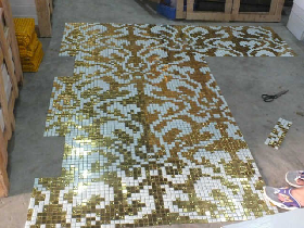 Gold Mosaic Pattern Hammam 007