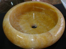 Yellow Onyx Polished Lavabo