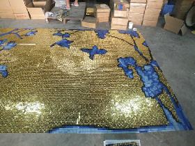 Glass Art Mosaic Wall Mural Hammam 016