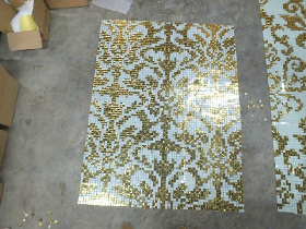 Gold Mosaic Hammam Wall Decoration 028