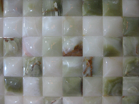 Green and White Onyx Mixed Mosaic