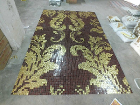 Real Gold Mosaic Hammam Wall 013