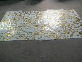 Gold Mosaic Hammam Wall Decoration 002