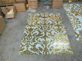 Gold Mosaic Hammam Wall Decoration 031