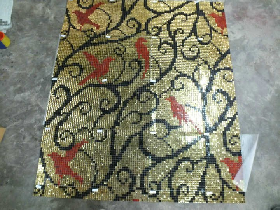 Real Gold Mosaic Hammam Wall 005